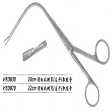 金鍾喉用(yong)鉗滑闆式(shi) H8D030 20cm 滑闆式(shi) 側彎 左開（取魚骨）取魚骨喉鉗