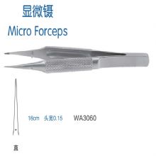 金鍾顯微鑷直 WA3060 16cm 直 頭寬0.15