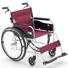 MIKI三貴手動(dòng)輪椅車(che)MPT-43JL 紅(hong)色 S-2 靠背可(kě)折疊輪椅 輕便易攜帶